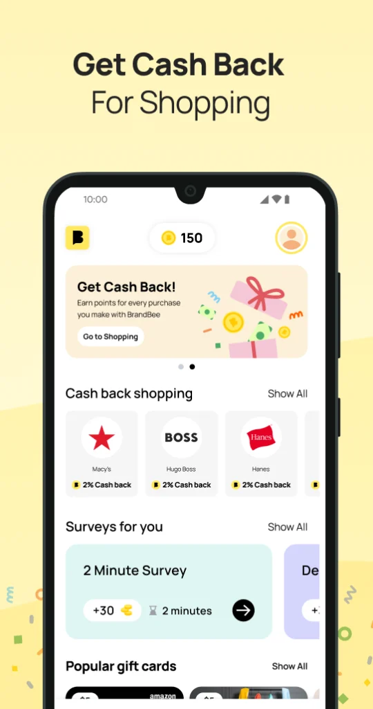 BrandBee: Surveys & Gift Cards app