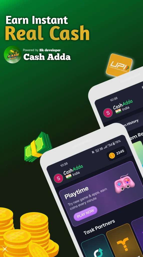 Cash Adda – Earn Money & Gifts app