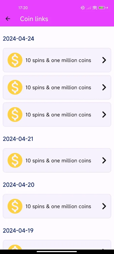 Download GoSpin: Daily coin collected