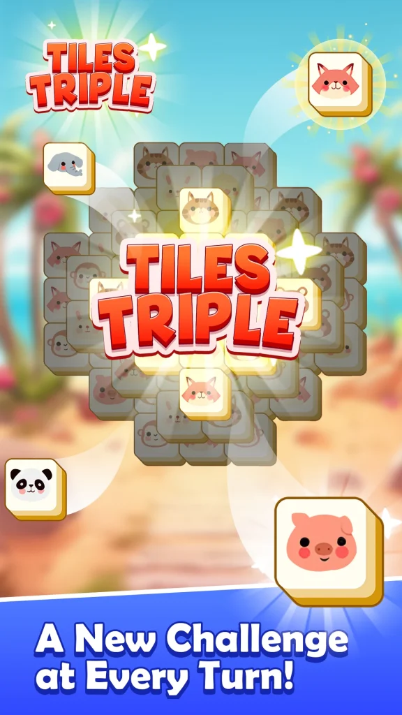 Happy Animal Triple Tiles app