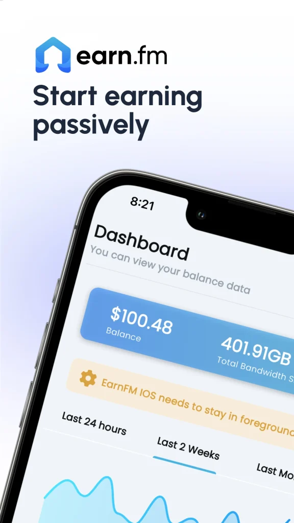 EarnFM – Make Money Passively app