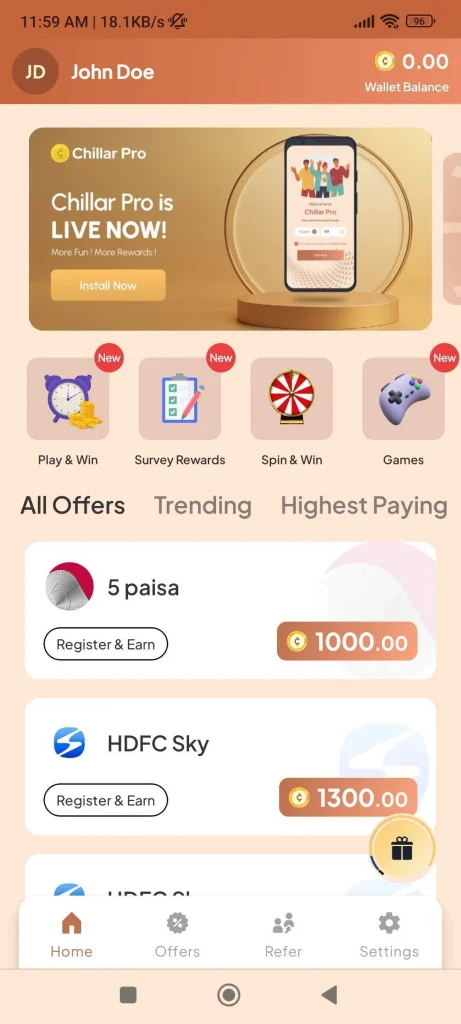 Download Money Earning App- Scream