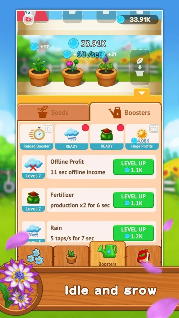 Flower Pop Garden app