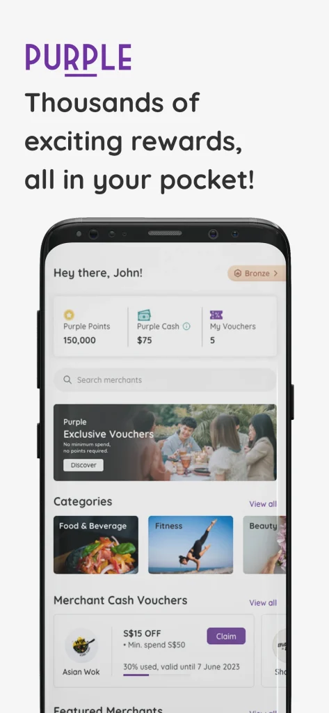 Purple Rewards app