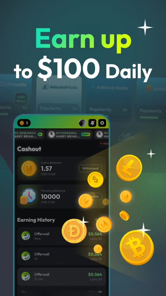 Download MoneyFree - Earn Cash & Crypto