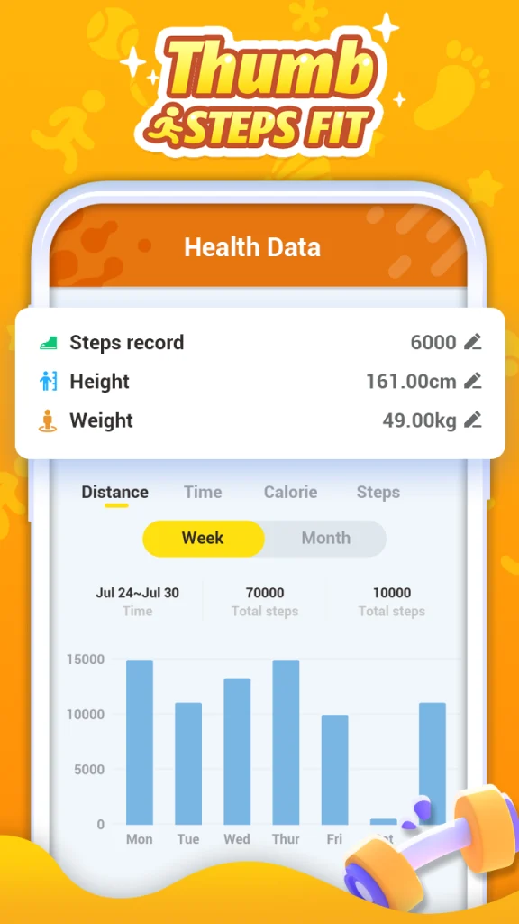 Thumb Steps Fit app