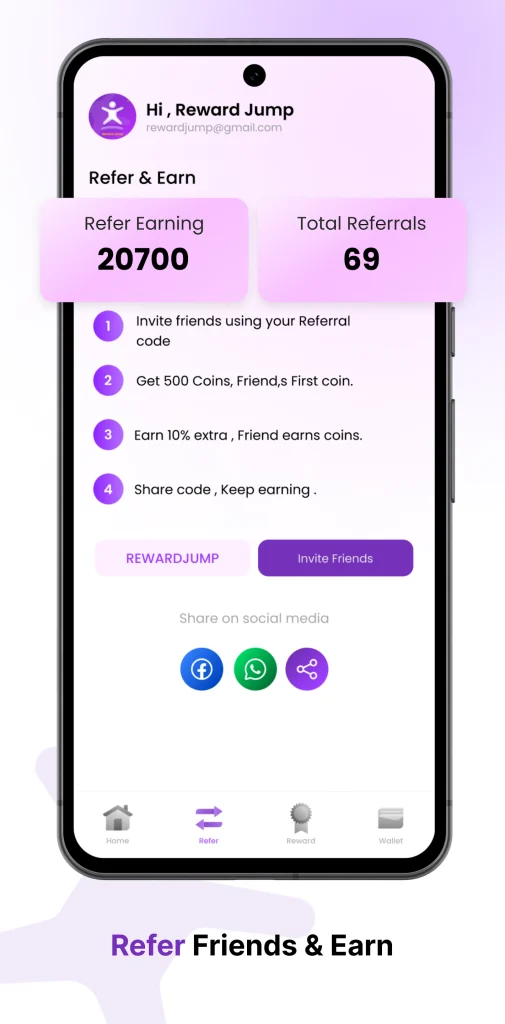 Reward Jump app