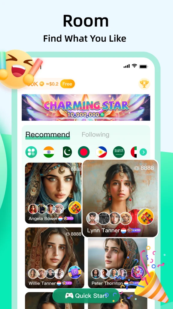 Gemgala - Party & Chat & Games app