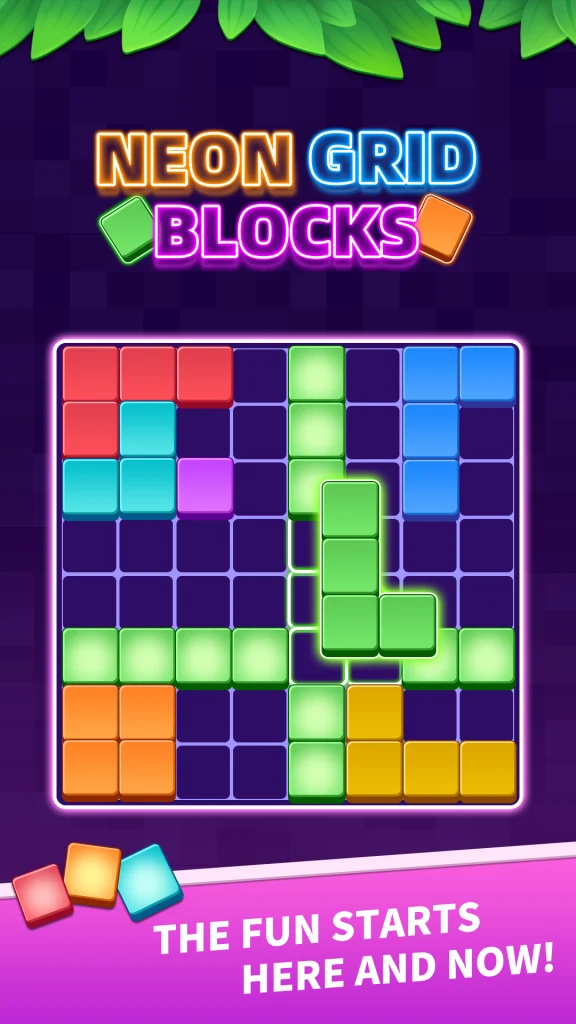 Download Neon Grid Blocks