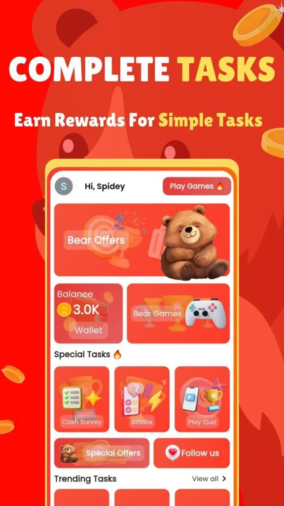 Download Cash Bear - Earn Rewards