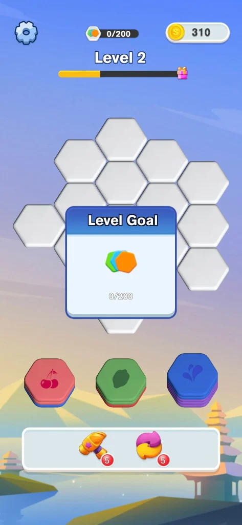 Hexa Blocks Sorting app